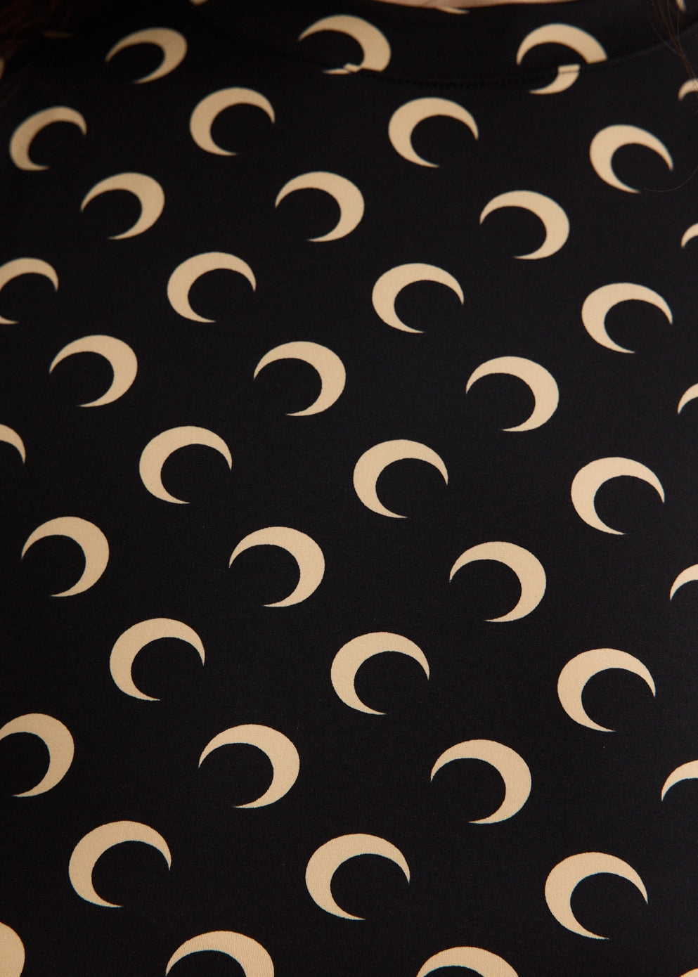 Moon Printed Jersey Short Sleeve Crewneck Top