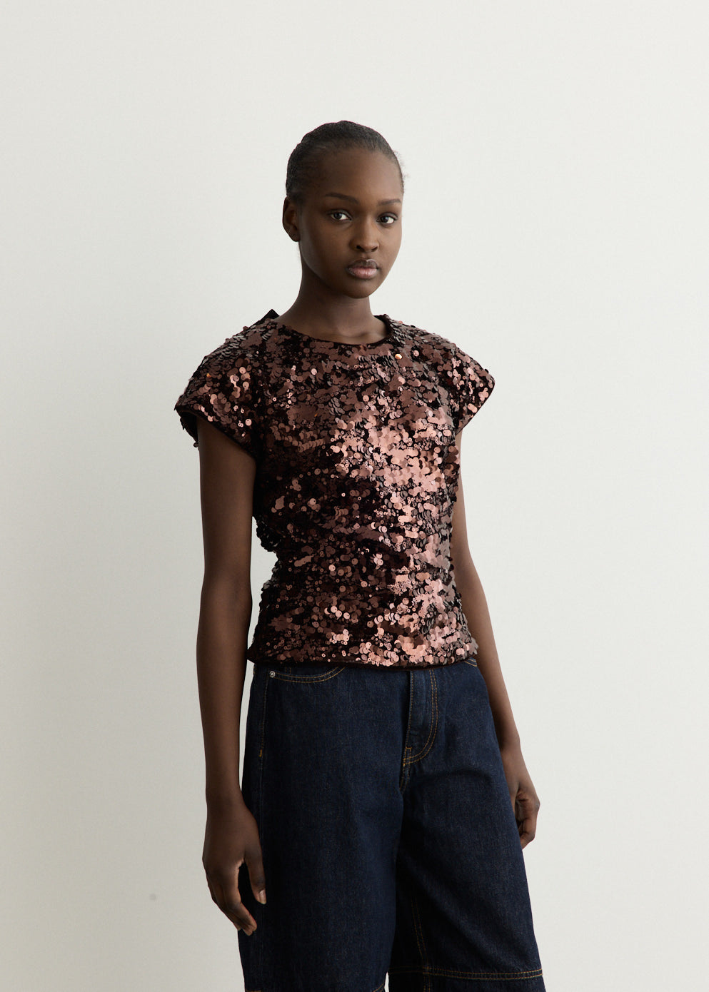 Velvet Sequins Top