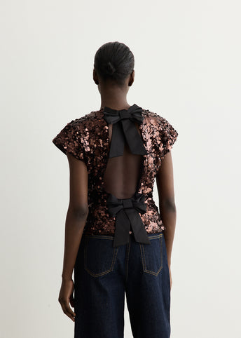 Velvet Sequins Top