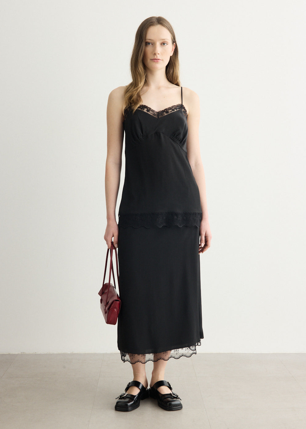 Lace Trim Negligee Cami