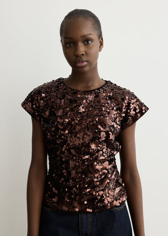 Velvet Sequins Top