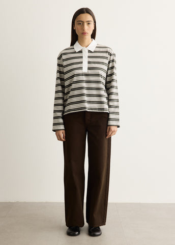 Kelly Stripe Long Sleeve Polo