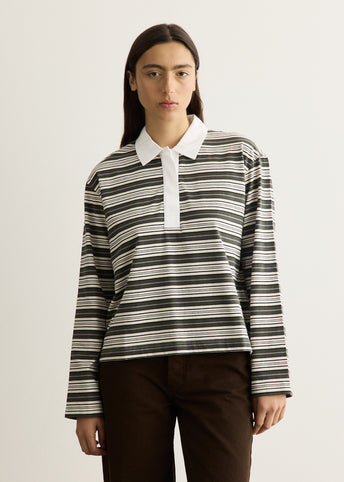 Kelly Stripe Long Sleeve Polo