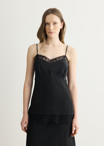Lace Trim Negligee Cami