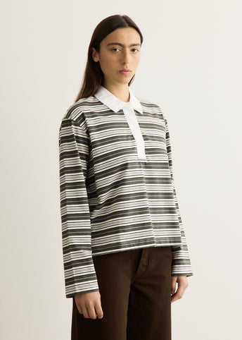 Kelly Stripe Long Sleeve Polo