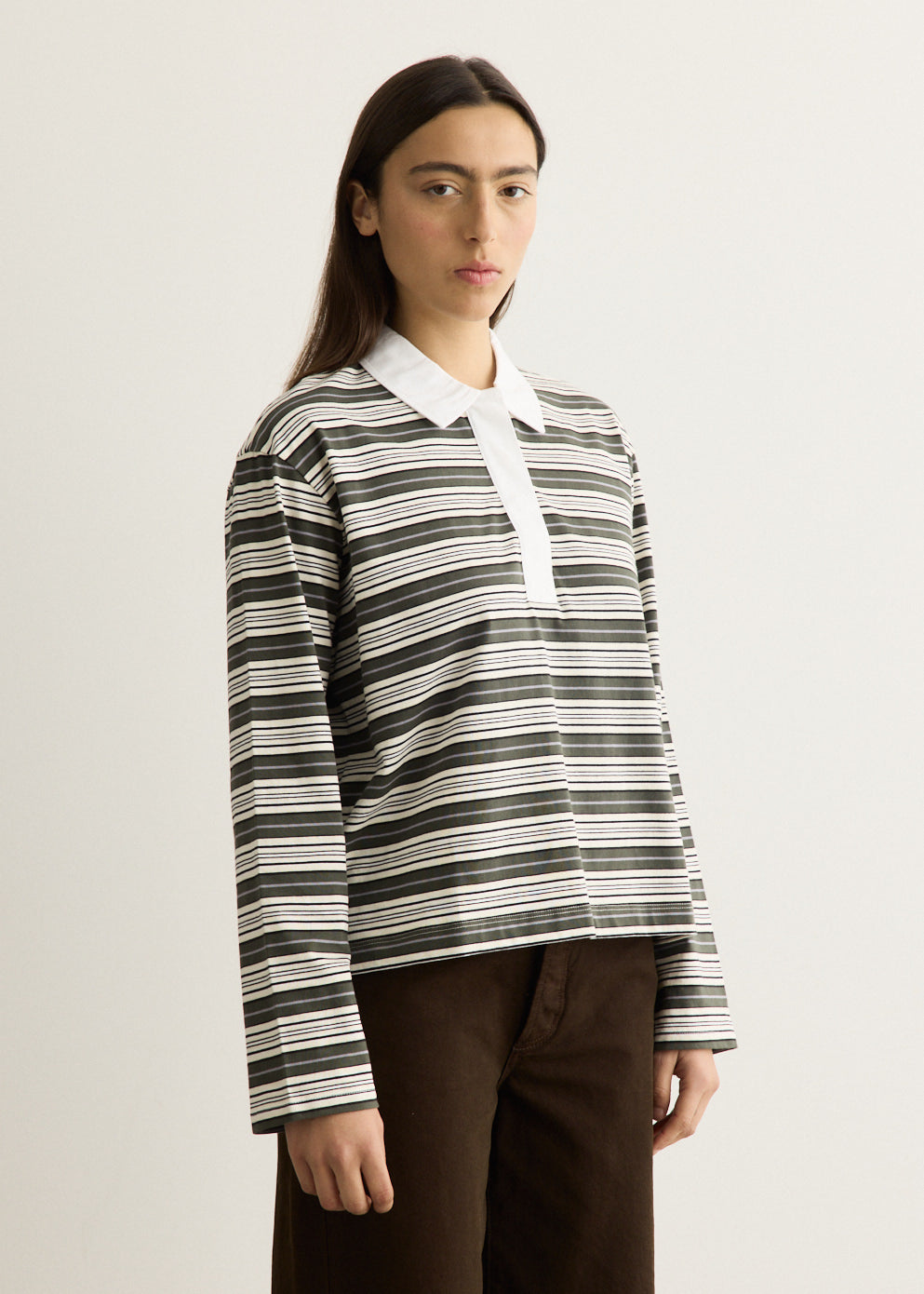 Kelly Stripe Long Sleeve Polo