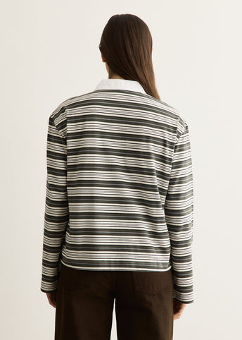 Kelly Stripe Long Sleeve Polo