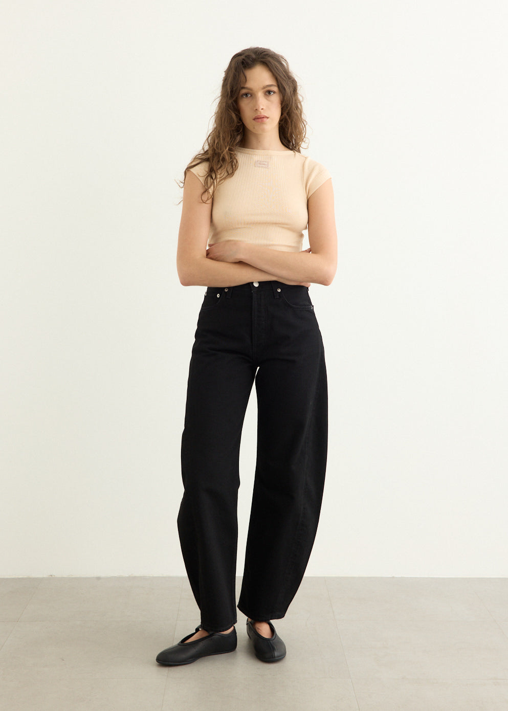 Cotton Ribbed Cropped Baby T-Shirt