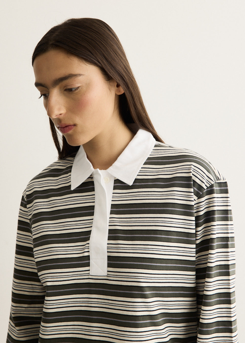 Kelly Stripe Long Sleeve Polo