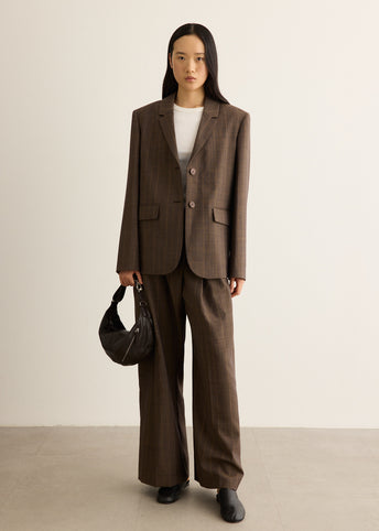 Light Wool Melange Stripe Blazer
