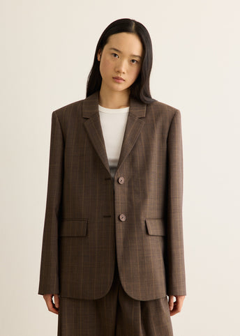 Light Wool Melange Stripe Blazer