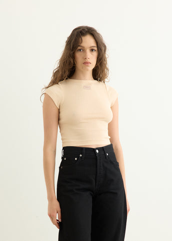 Cotton Ribbed Cropped Baby T-Shirt