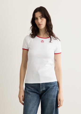 Moon Logo Bicolour Jersey Short Sleeve T-Shirt