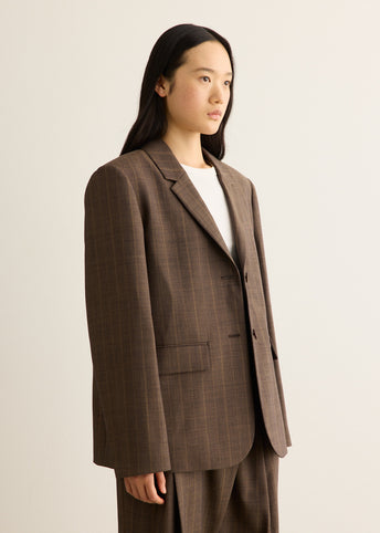 Light Wool Melange Stripe Blazer
