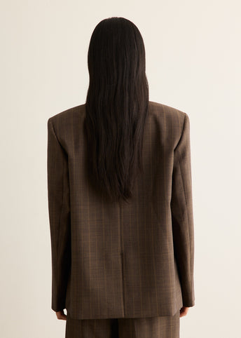 Light Wool Melange Stripe Blazer