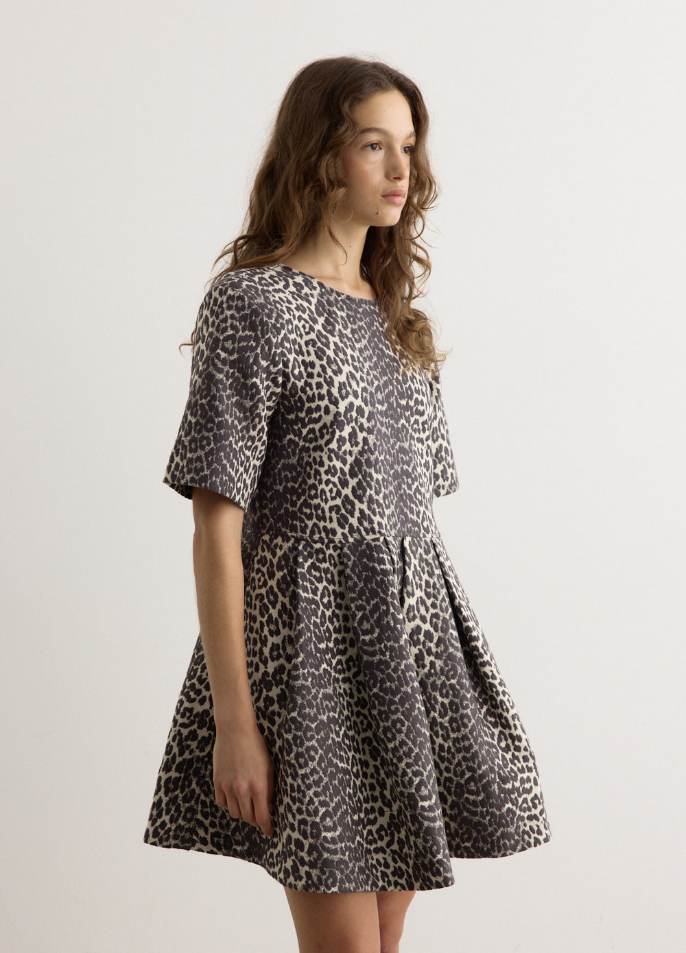 Cotton Tweed Mini Dress