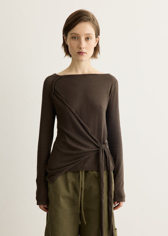 Hannie Wrap Tie Knitted Top
