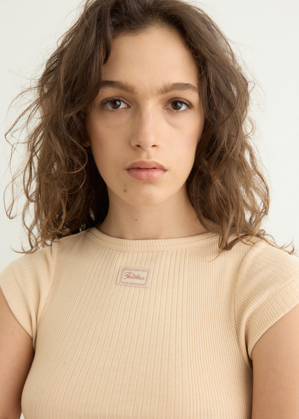 Cotton Ribbed Cropped Baby T-Shirt