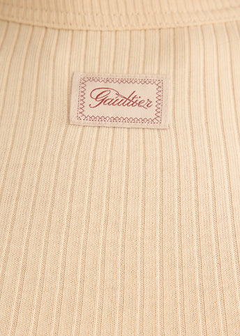 Cotton Ribbed Cropped Baby T-Shirt