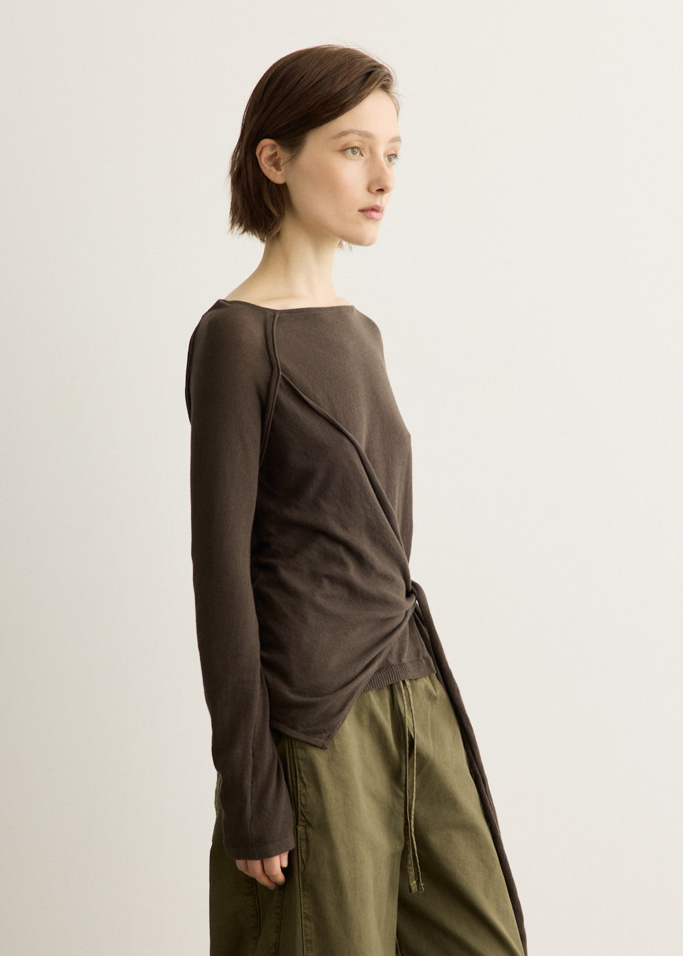 Hannie Wrap Tie Knitted Top