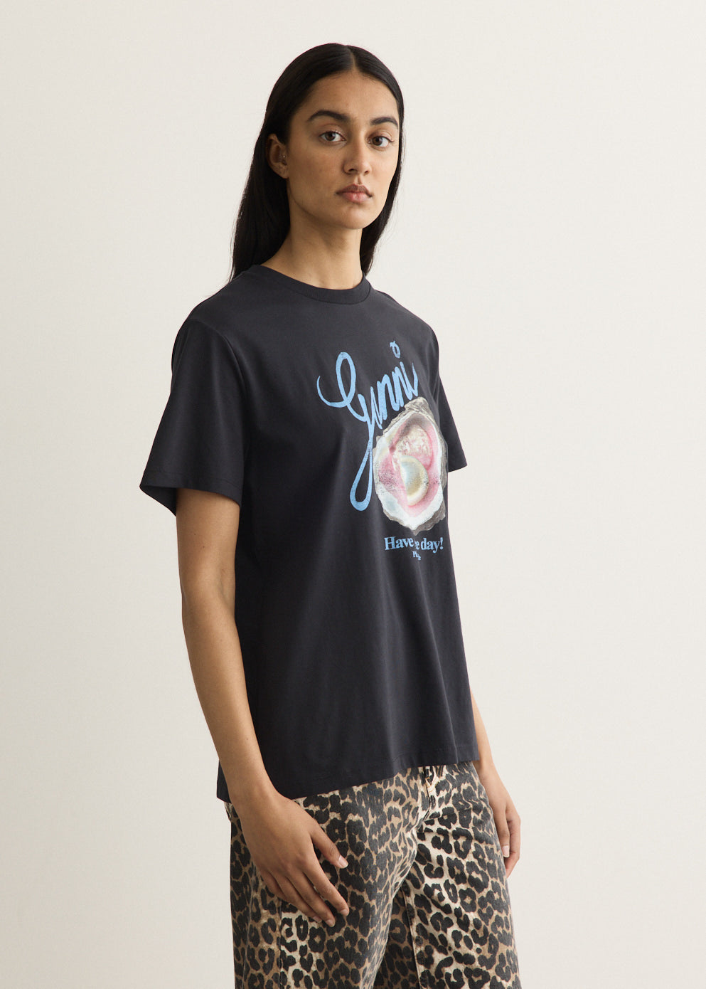 Basic Cotton Jersey T-Shirt Oyster