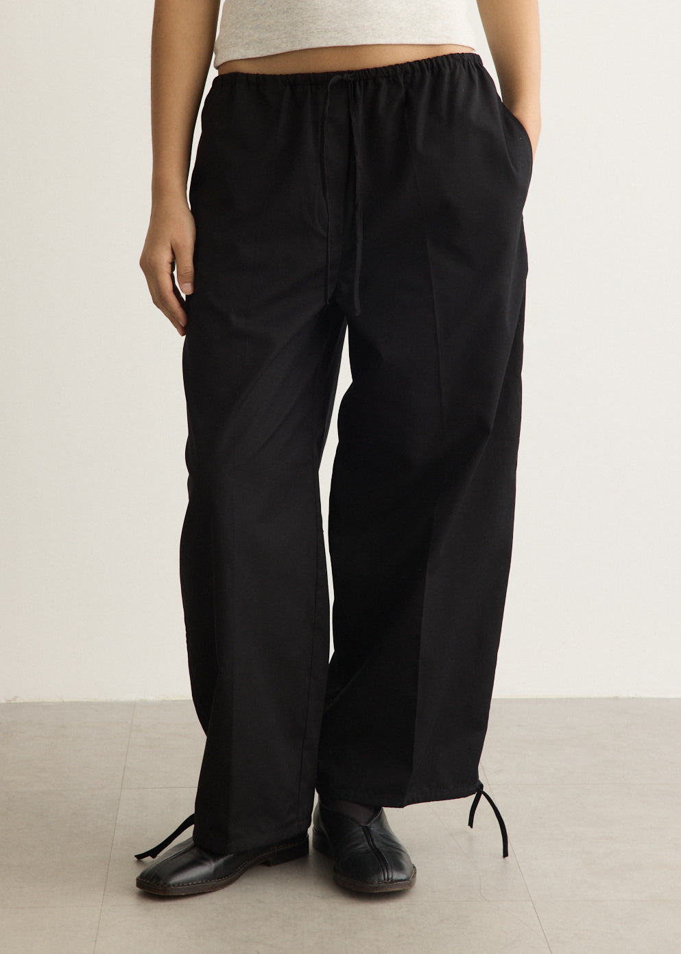 Drawstring Cotton Trousers