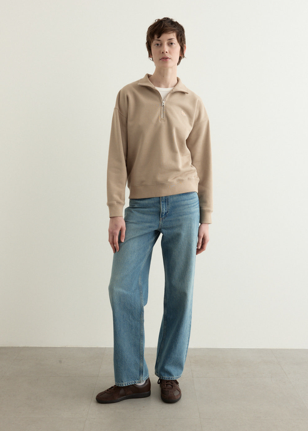 Baby Fox Half Zip Sweatshirt