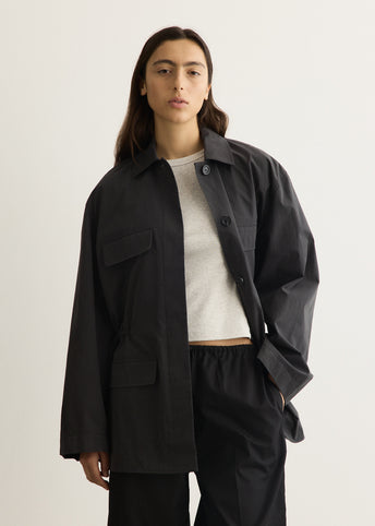 Collared Drawstring Jacket