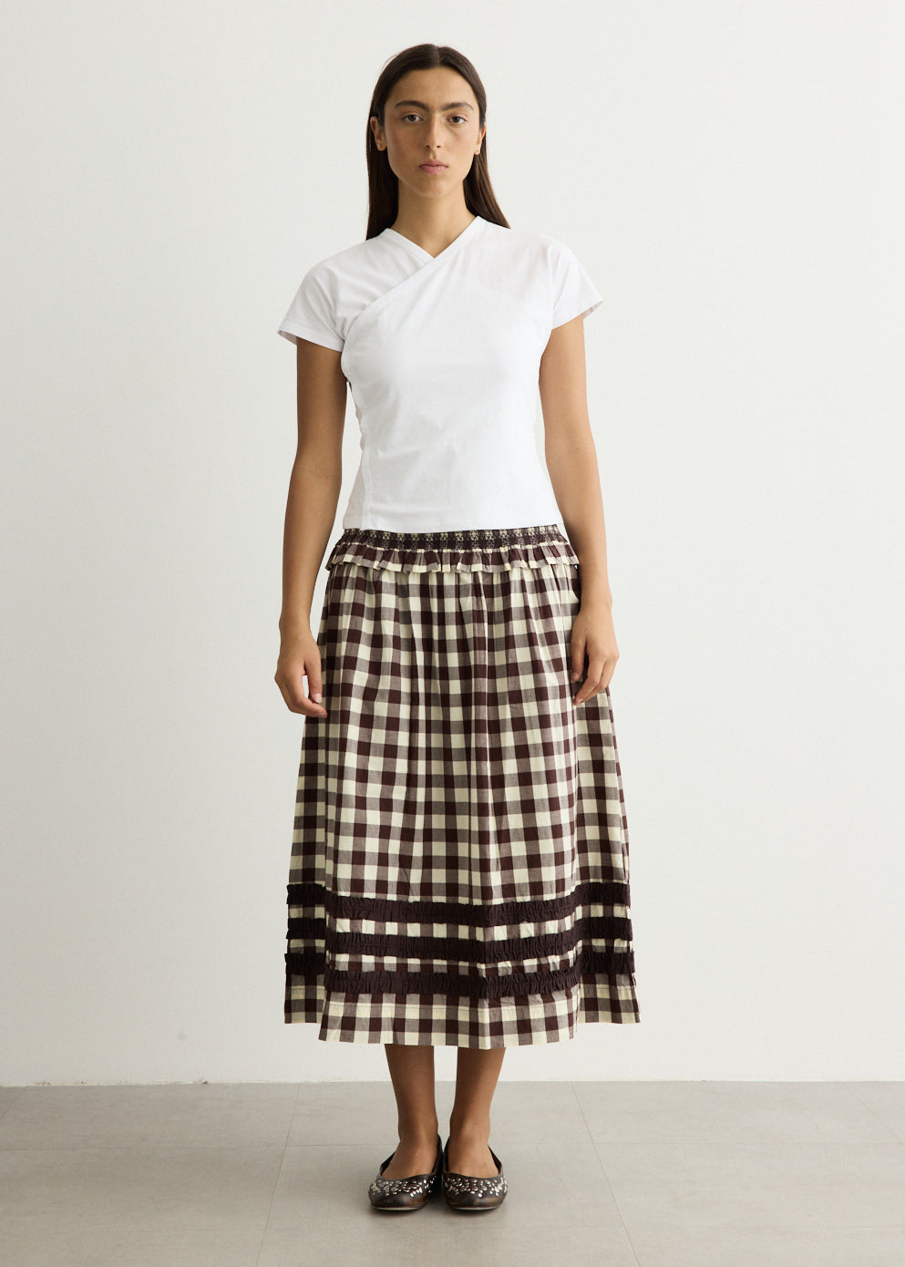 Ava Ruffle Midi Skirt