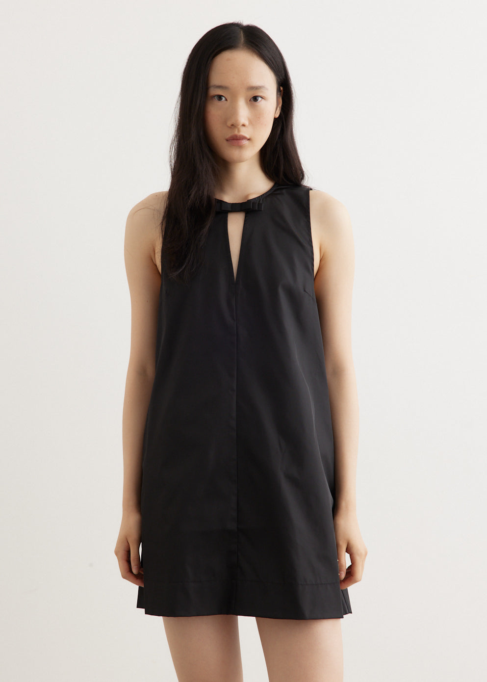 [RECTO] / ☆ 25SS FOLDED DETAIL NYLON MINI DRESS / BLACK Re-Nylon mini dress in black - Prada | Mytheresa