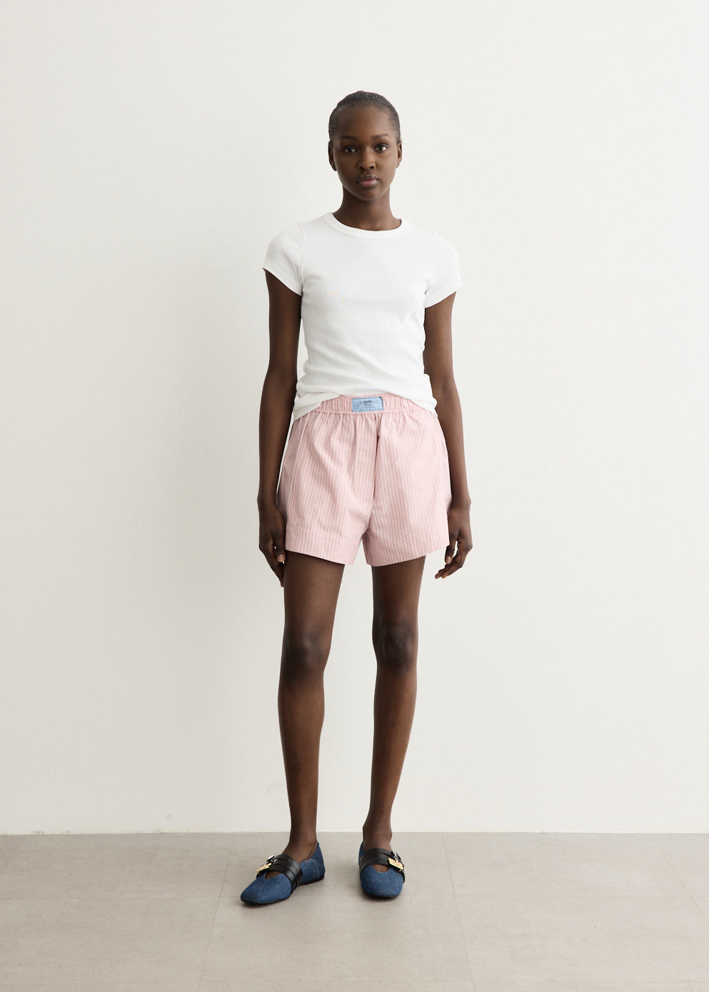 Stretch Cotton Elasticated Shorts