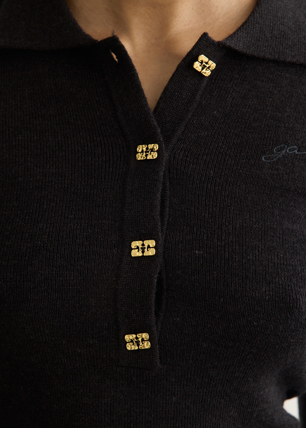 Sheer Wool Ribbed Polo