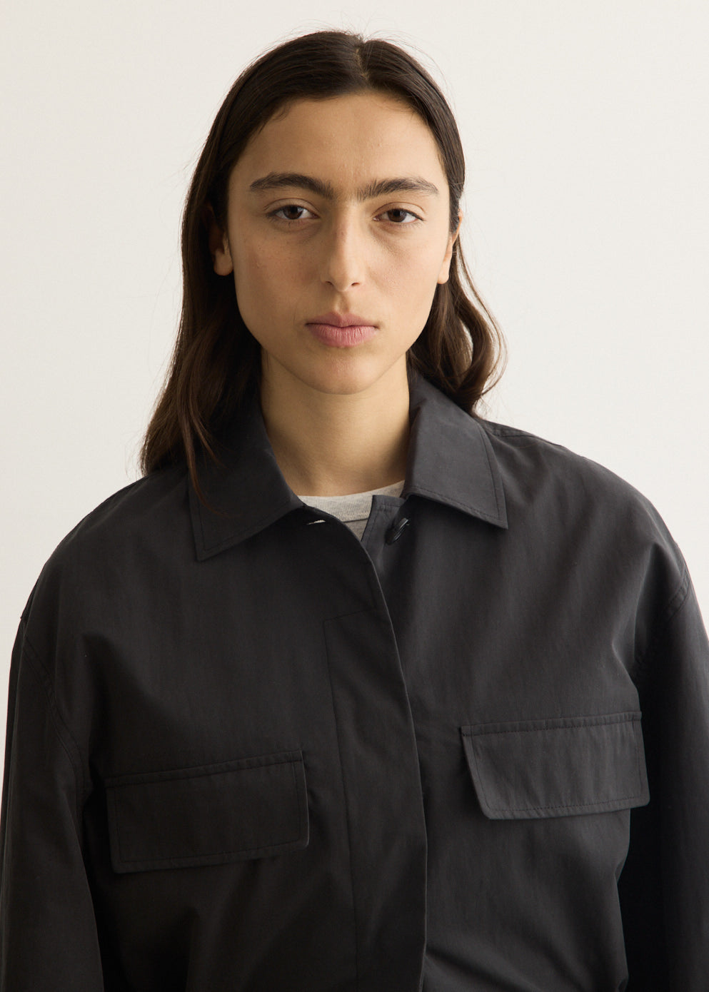 Collared Drawstring Jacket