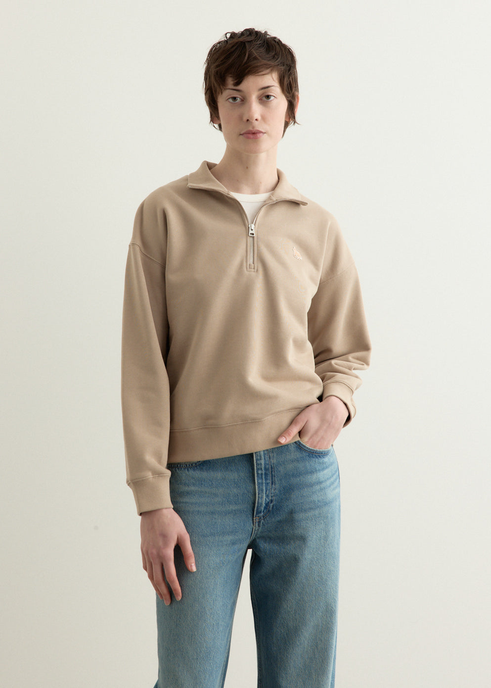 Baby Fox Half Zip Sweatshirt