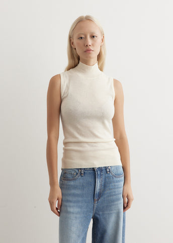 Sleeveless High Neck Top
