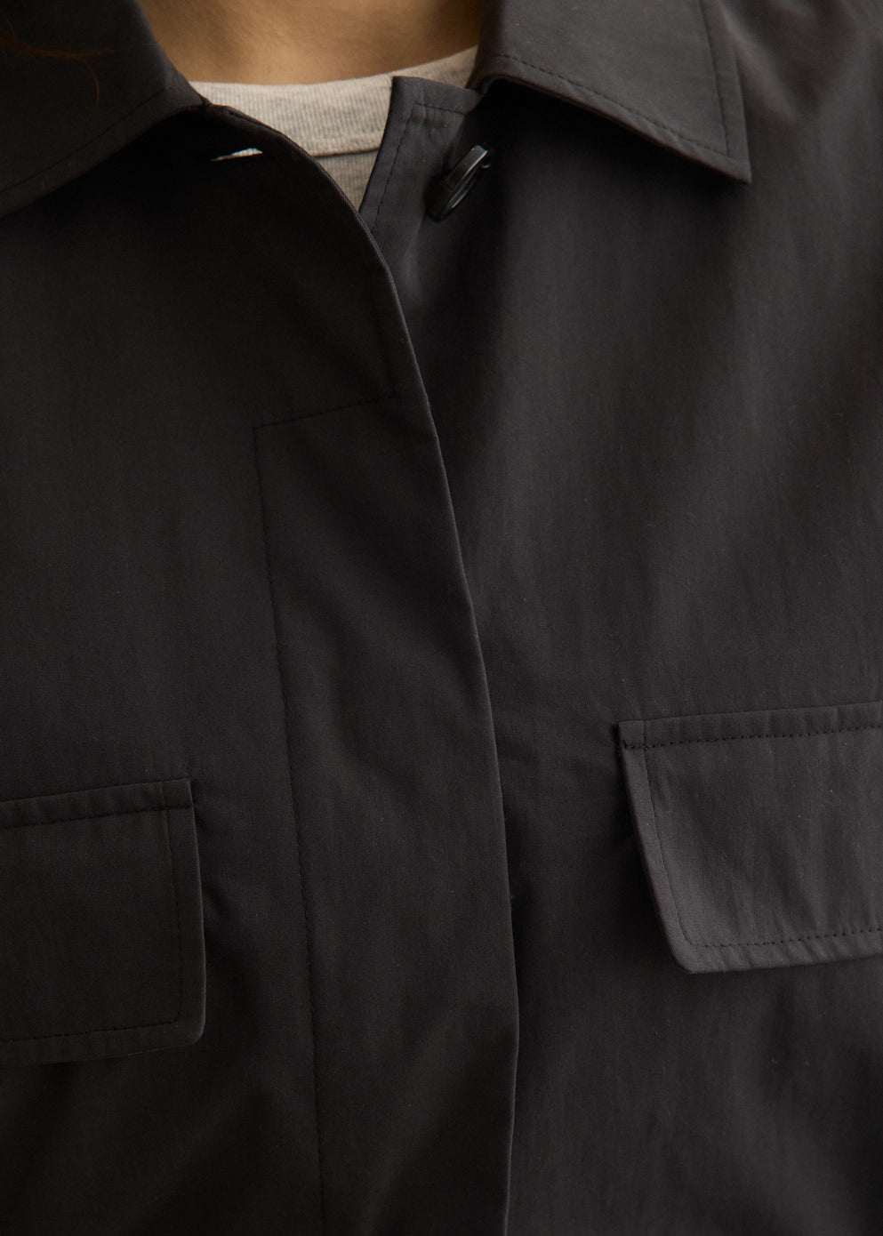 Collared Drawstring Jacket