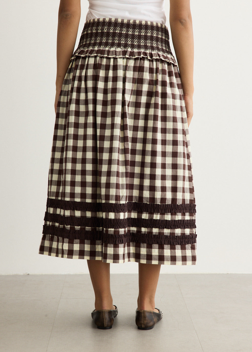 Ava Ruffle Midi Skirt