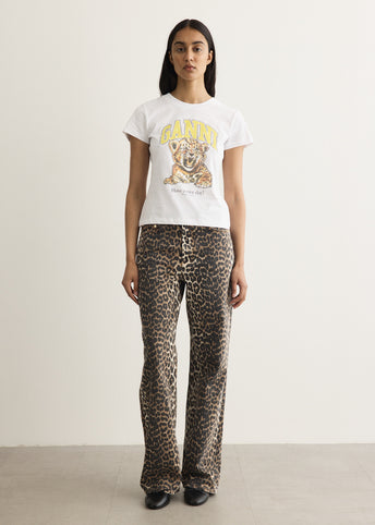 Basic Cotton Jersey Baby Fit Tiger T-Shirt
