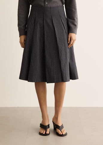 Concertina Check Skirt