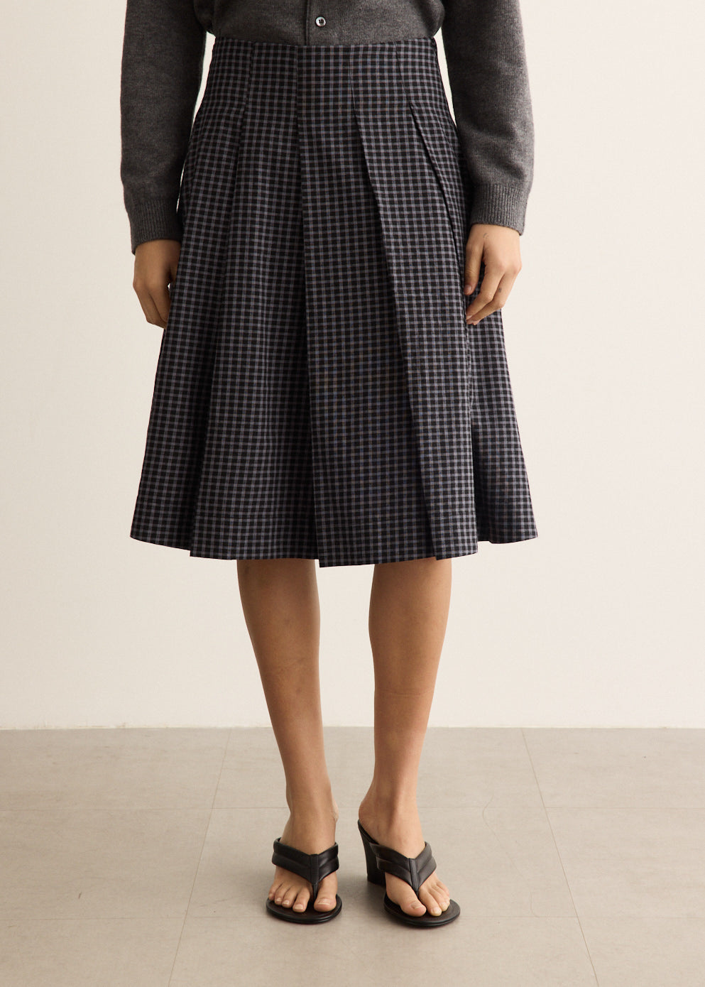 Concertina Check Skirt