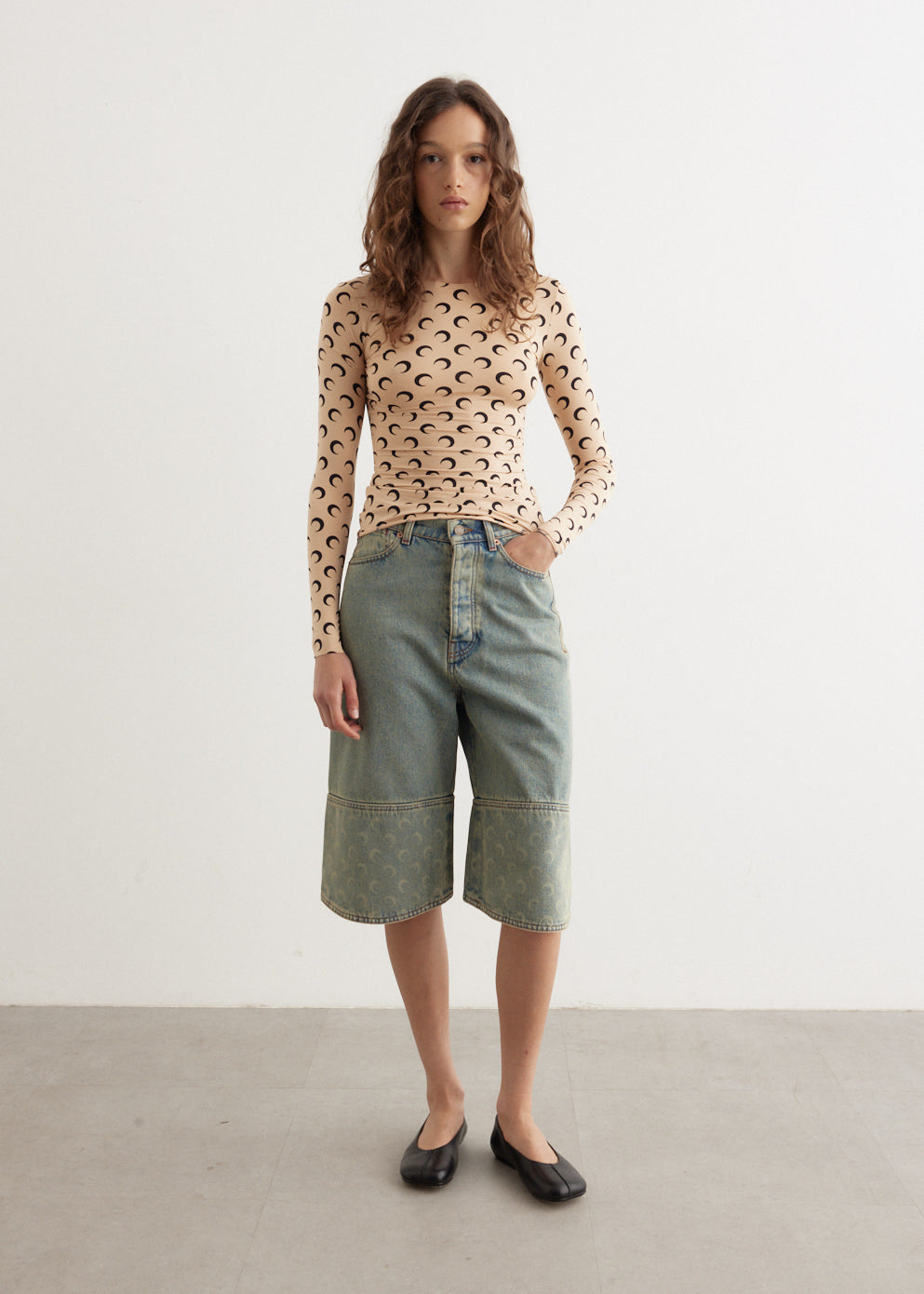 Moon Laser Denim Bermudas