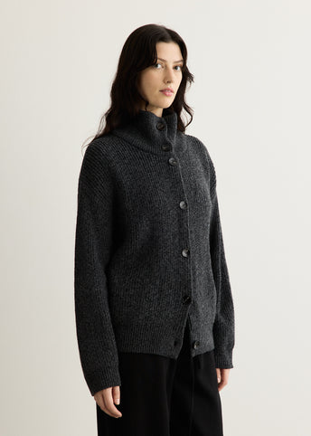 Hunter Funnel Rib Cardigan