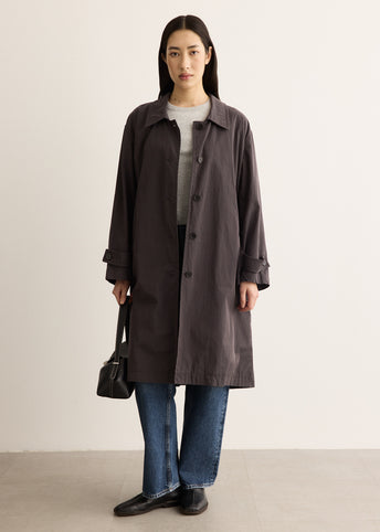 Cotton Draped Trench Coat