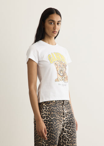 Basic Cotton Jersey Baby Fit Tiger T-Shirt