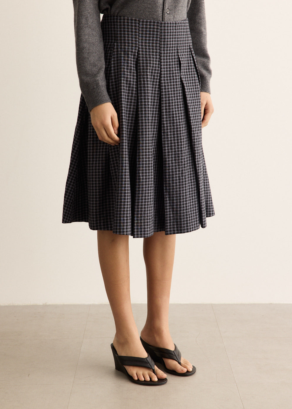 Concertina Check Skirt