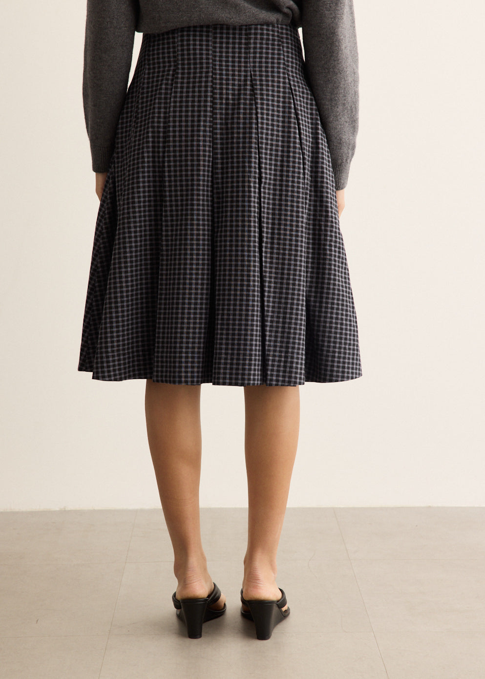 Concertina Check Skirt