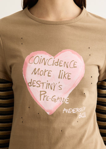 Layered Heart Message Long Sleeve T-Shirt