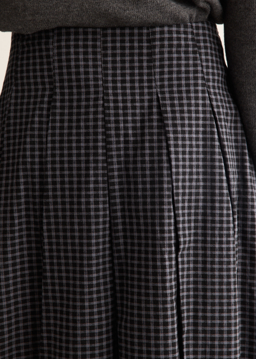 Concertina Check Skirt