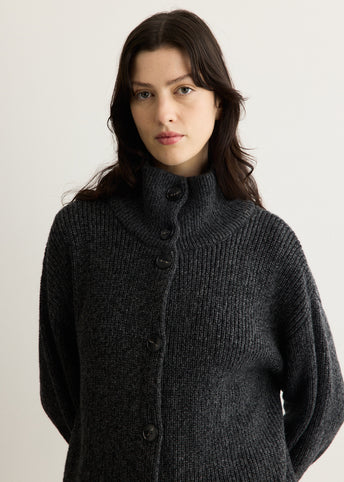 Hunter Funnel Rib Cardigan