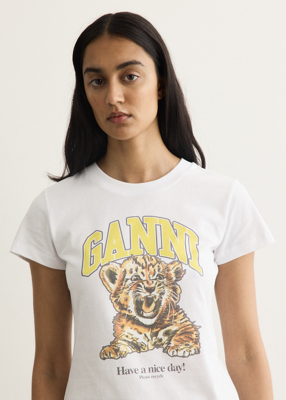 Basic Cotton Jersey Baby Fit Tiger T-Shirt